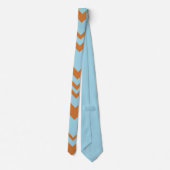 Elegant brown &blue chevron pattern Neck Tie ネクタイ (裏面)