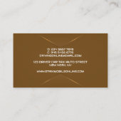 Elegant brown Chauffeur Driver 名刺 (裏面)