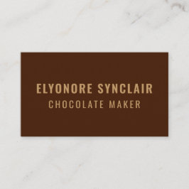 Elegant Brown Chocolate Maker Social Icon QR Code  名刺