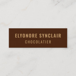 Elegant Brown Chocolatier Social Icon QR Code  スキニー名刺