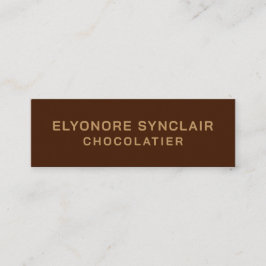 Elegant Brown Chocolatier Social Icon QR Code  スキニー名刺