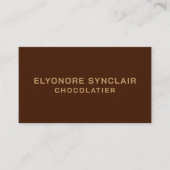 Elegant Brown Chocolatier Social Icon QR Code  名刺 (正面)