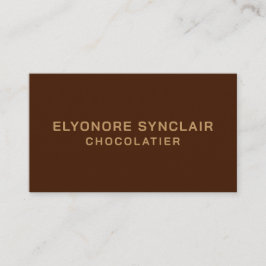Elegant Brown Chocolatier Social Icon QR Code  名刺