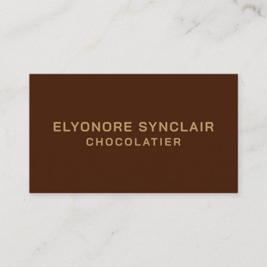 Elegant Brown Chocolatier Social Icon QR Code  名刺 (正面)