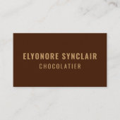 Elegant Brown Chocolatier Social Icon QR Code  名刺 (正面)