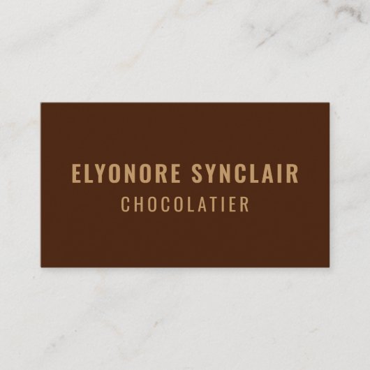 Elegant Brown Chocolatier Social Icon QR Code  名刺 (正面)