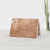 Elegant Brown Floral Happy Birthday Card サンキューカード (裏面)