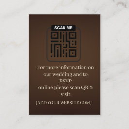 Elegant Brown & Gold String Lights wedding  エンクロージャーカード