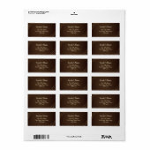 Elegant Brown & Gold String Lights Wedding ラベル (フルシート)