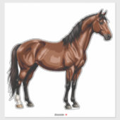 Elegant Brown Horse シール (シート)