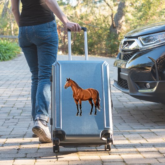 Elegant Brown Horse シール (スーツケースインサイチュ)