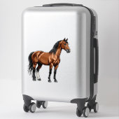 Elegant Brown Horse シール (スーツケース)