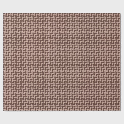 Elegant Brown Houndstooth Classic Preppy Pattern ラッピングペーパー (フラット)