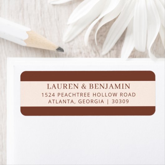Elegant Brown Minimalist ラベル (インサイチュ)