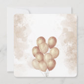 Elegant Brown & Pastel Baby Shower card サンキューカード (裏面)