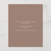 Elegant Brown Romantic Wedding Invitation (裏面)