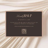 Elegant Brown Wedding 出欠カード