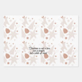 Elegant Brown & White Christmas Wrapping Paper ラッピングペーパーシート (正面)