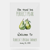 Elegant Brunch Perfect Pear Bridal Shower Welcome アクリルサイン (正面)