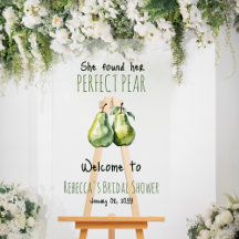 Elegant Brunch Perfect Pear Bridal Shower Welcome