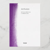 Elegant Brush Stroke Gala & Silent Auction Purple 箔招待状 (裏面)