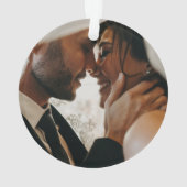 Elegant Brushstroke Overlay Photo Acrylic Ornament オーナメント (裏面)