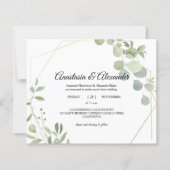 Elegant Budget Invitation to wedding ceremony. (正面)