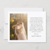 Elegant Budget Wedding Thank You Card (裏面)