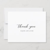 Elegant Budget Wedding Thank You Card (正面)