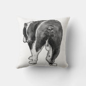 Elegant Bulldog Study with Soft Dots  クッション (裏面)