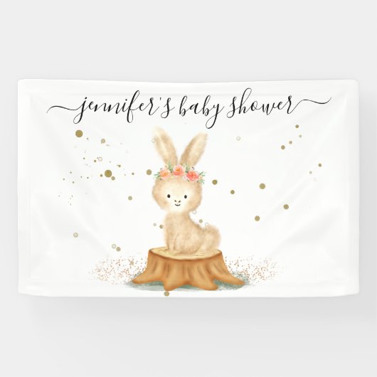 Elegant Bunny Rabbit wildlife farm forest animal 横断幕 (横)