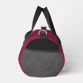 Elegant Burgundy and Black Color Block Monogram ダッフルバッグ (右)
