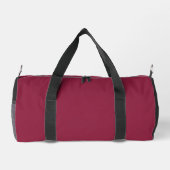 Elegant Burgundy and Black Color Block Monogram ダッフルバッグ (裏面)
