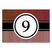 Elegant Burgundy and Black Custom テーブルナンバー (裏面)