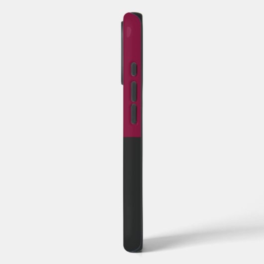 Elegant Burgundy and Black Monogram Case-Mate iPhoneケース (裏面 / 左)