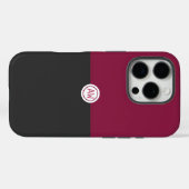 Elegant Burgundy and Black Monogram Case-Mate iPhoneケース (裏面 (横))