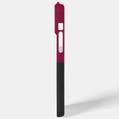 Elegant Burgundy and Black Monogram Case-Mate iPhoneケース (裏面 / 左)