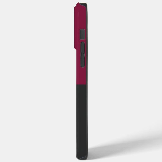 Elegant Burgundy and Black Monogram Case-Mate iPhoneケース (裏面 / 左)