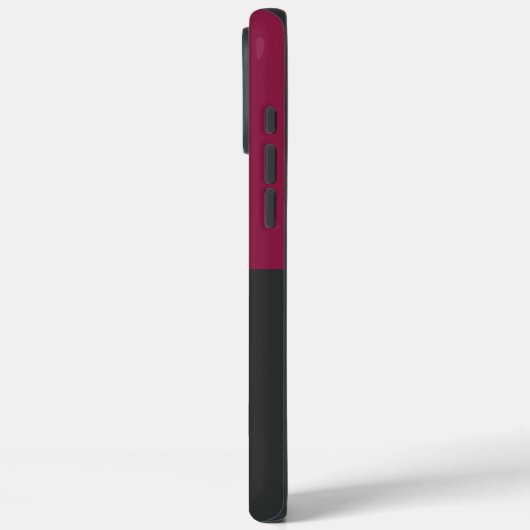 Elegant Burgundy and Black Monogram Case-Mate iPhoneケース (裏面 / 左)