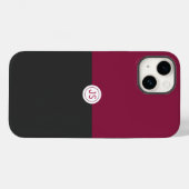Elegant Burgundy and Black Monogram Case-Mate iPhoneケース (裏面 (横))