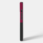 Elegant Burgundy and Black Monogram Case-Mate iPhoneケース (裏面 / 左)