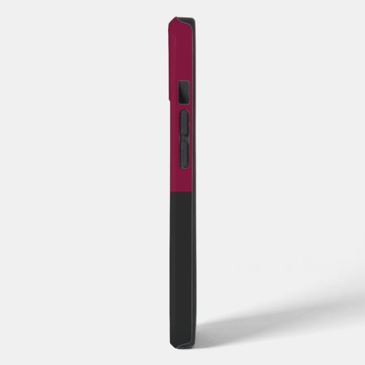 Elegant Burgundy and Black Monogram Case-Mate iPhoneケース (裏面 / 左)