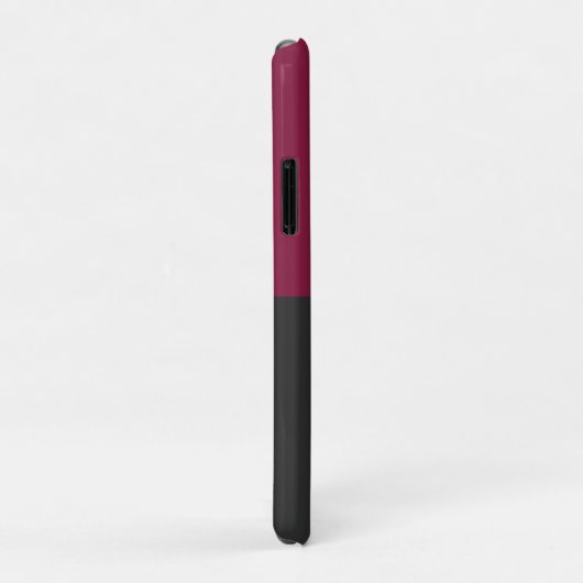 Elegant Burgundy and Black Monogram Case-Mate iPhoneケース (裏面/右)