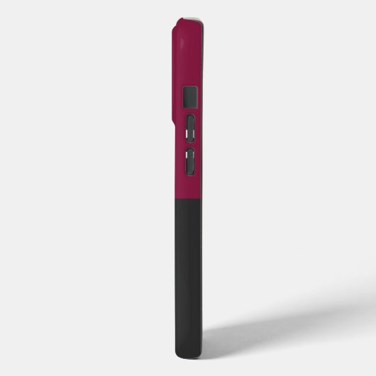 Elegant Burgundy and Black Monogram Case-Mate iPhoneケース (裏面 / 左)