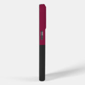 Elegant Burgundy and Black Monogram Case-Mate iPhoneケース (裏面 / 右)