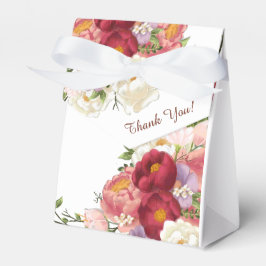 Elegant Burgundy and Crimson Blush Floral Wedding フェイバーボックス