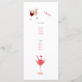 Elegant Burgundy and Crimson Blush Floral Wedding  メニュー (裏面)