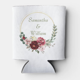 Elegant Burgundy and Crimson Blush Floral Wedding  缶クーラー