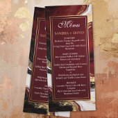 Elegant Burgundy and Gold Marble Wedding メニュー