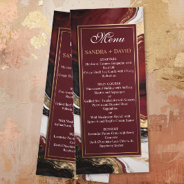 Elegant Burgundy and Gold Marble Wedding メニュー